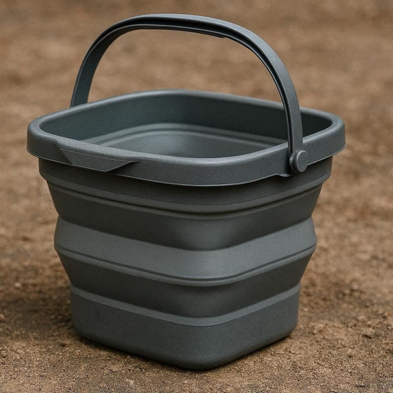 11 Collapsible Silicone Water Bucket Heavy Duty Folding Pail With Sturdy Handle For Outdoor Camping Hiking Fishing Car Washing