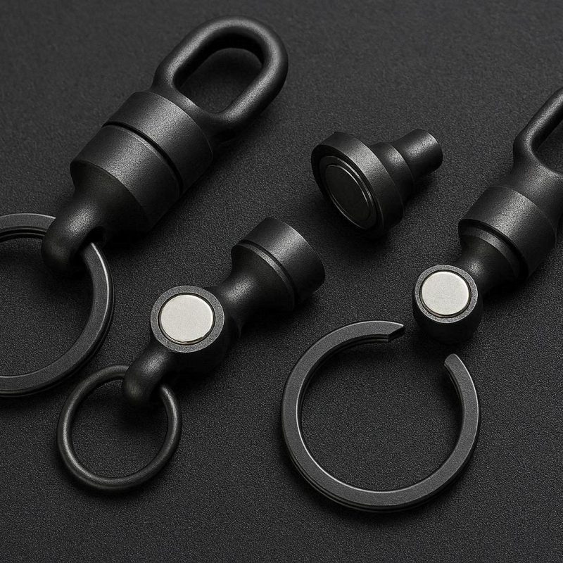 Magnetic Quick Release Keychain Clips Powerful Neo Magnet Hanging Buckles Separation Coupler For EDC Pocket Tools