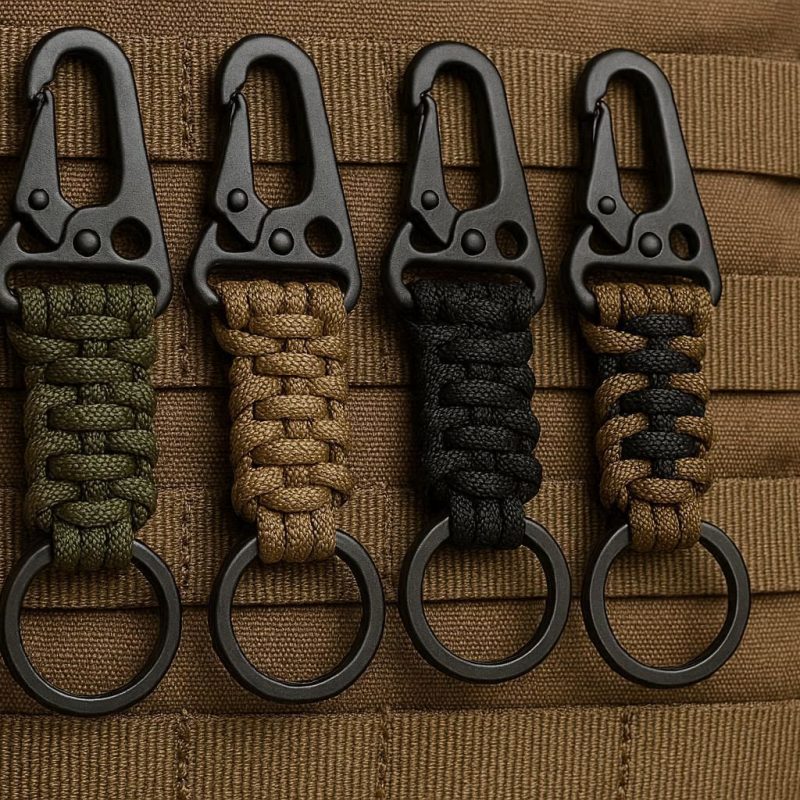 Tactical Spring Backpack Clamps Heavy Duty Paracord Key Clips Metal Hanging Snap Buckles For EDC Utility Gear Bag