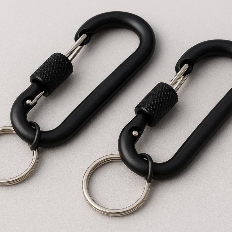 Heavy Duty Locking Carabiner Wire Gate Key Clips Quick Release Hanging Buckles For Camping Hammocks Dog Leash Attachments